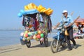 Merchants on the beach of Durres